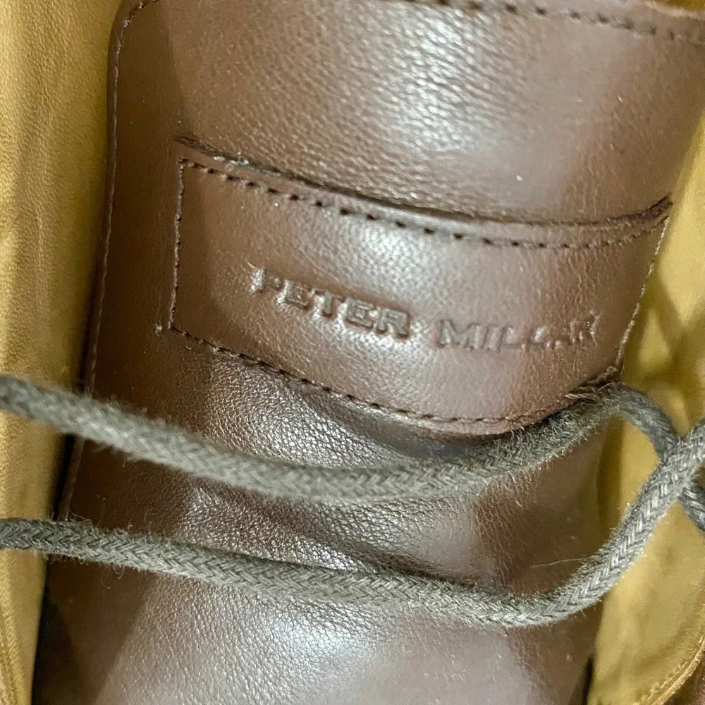 Peter Millar Mens Brown Leather Chukka Boots Ankle Desert Shoes Lace Up Size 11